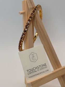 Swarovski Gold Colorado Stretch Bracelet, made in the USA