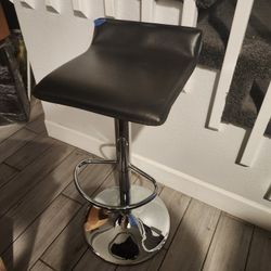 Black Bar Stool Adjustable Armless