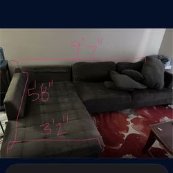 Sofa Grey/ Black