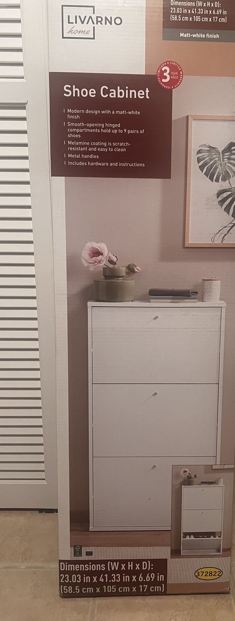 Modern White Shoe Cabinet
