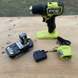 Ryobi Cordless Brushless Hp 1/2 Drill With Battery And Charger
