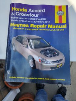 Honda Accord and Crosstour Repair Manual