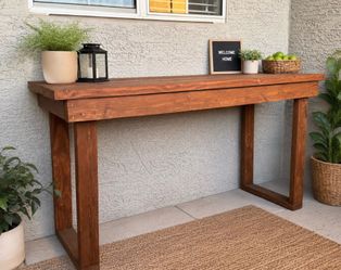 Outdoor Wood Entrance Table - Restored