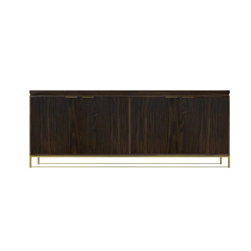 4 Door Accent Sideboard Storage Cabinet with Adjustable Shelves