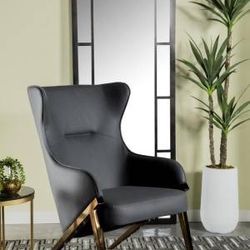 Stunning Wingback Accent Chair with Wood Leg Frames! SALE!