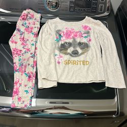 Girls Shirt And Pants Set Size 5 