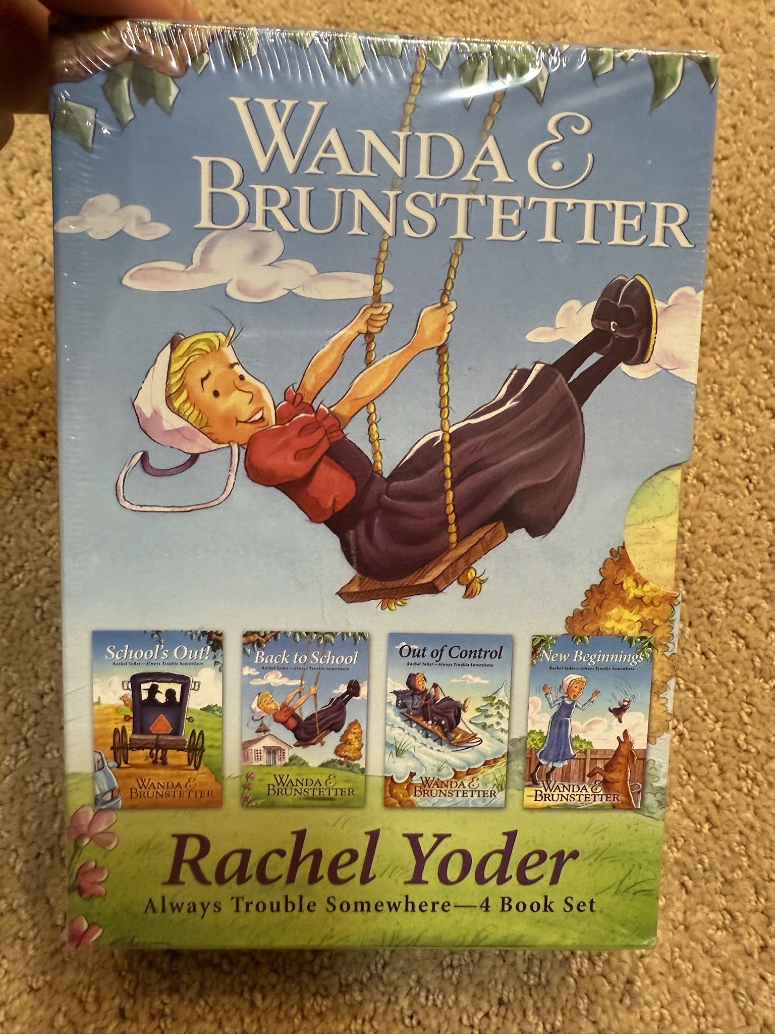NEW Wanda & Brunstetter Always Trouble Somewhere 4-Book Set! Brand new and still in plastic!
