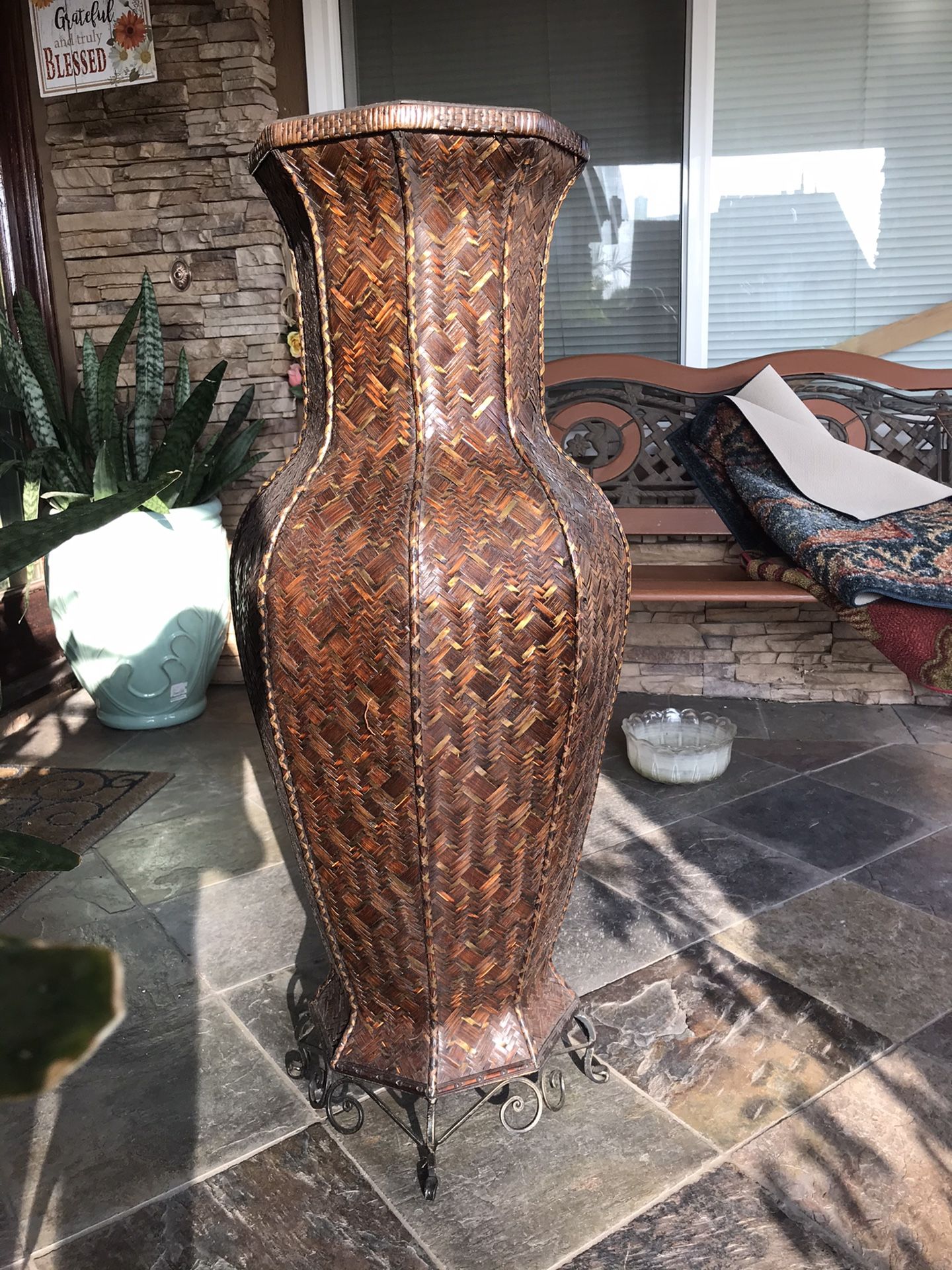 Copper Woven Vase