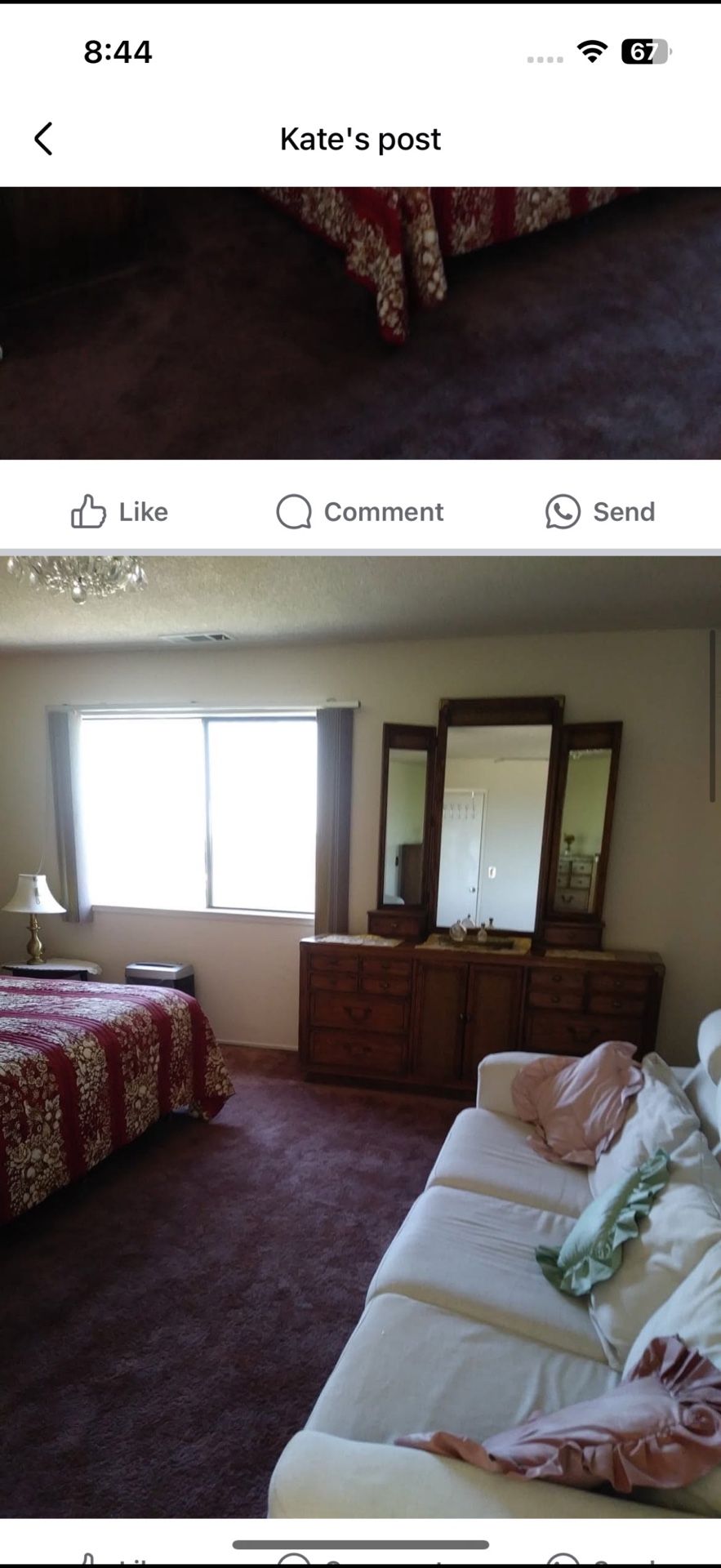 Dresser With Mirror And Headboard