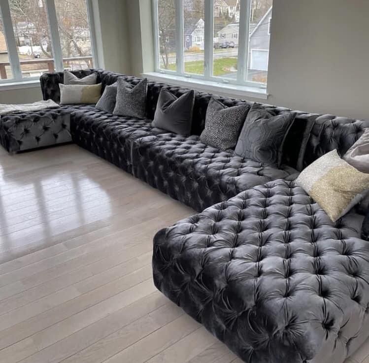 Tufted Couch ,ottoman