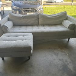 Article Sven Couch & Ottoman | Mid-Century