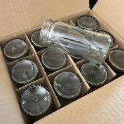 4 Oz Glass Jars , New Sold By The Case Of 12