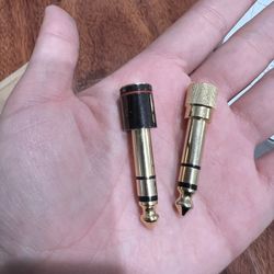 35mm Male to 3.5mm Female Stereo A-dio Adapter 1/4 inch pl;/UG to 1/8 inch Jack A-dio Headphone Converter Connector(2Pcs)