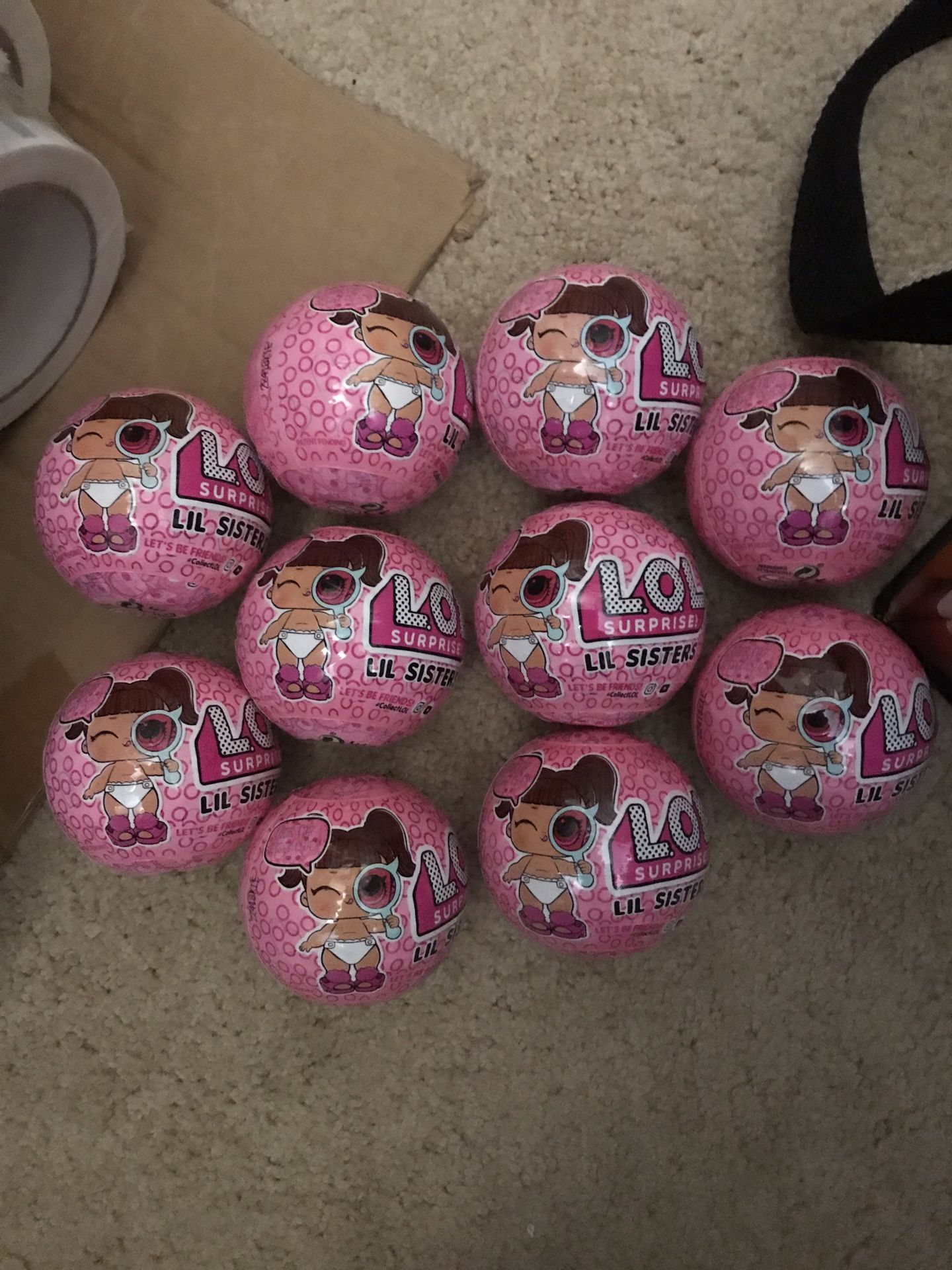 lol surprise dolls lot of 10 lil sisters mystery balls