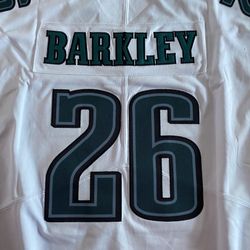 White Philadelphia Eagles Saquon Barkley jersey 