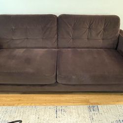 Brown Microfiber Sofa And Loveseat In EXCELLENT Condition 
