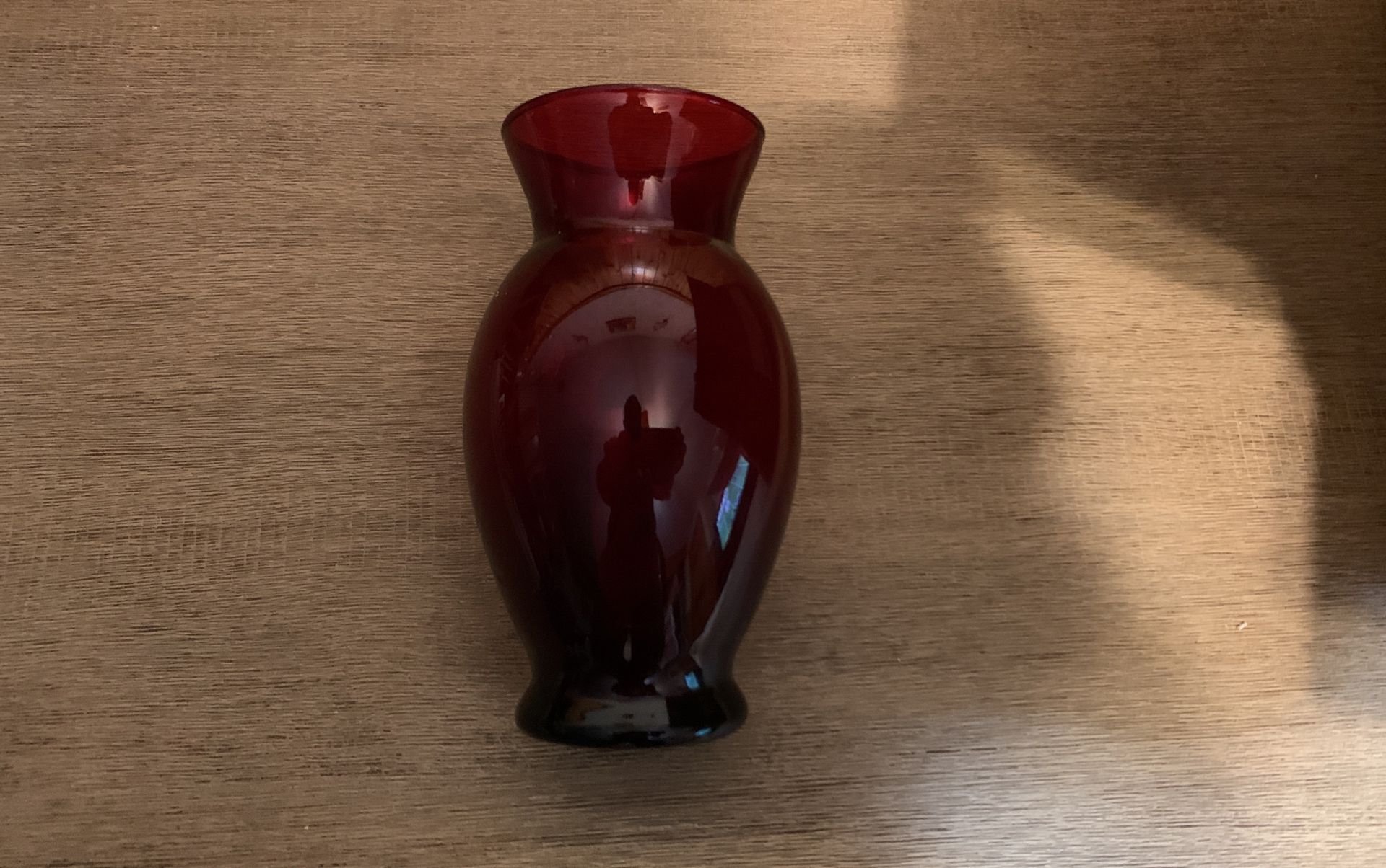 (2)(Beautiful Maroon Vases and Rabbit (heavy) Candle holder & Triangular Bowl