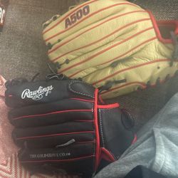 Wilson Glove ! And Rawlings Glove Both In Great Shape 