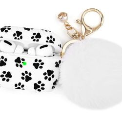 Case For Airpods Pro,filoto Airpod Procase For APPLE,Cute Silione Case Protective Accessories, With Key Chain (POMPOM/ CAT POW