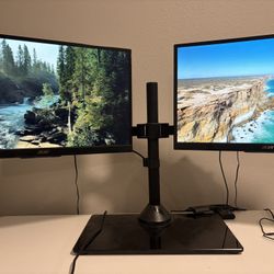 Dual 75Hz Monitors And Stand