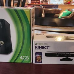 MAKE OFFER - XBox 360 4GB, Kinect, 2 Controllers, 2 Games