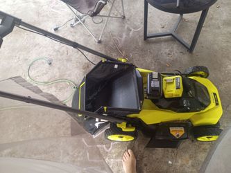 Ryobi electric lawnmower.