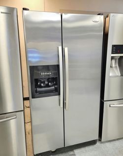 Whirlpool Side‑by‑Side Fridge – Stainless, Ice & Water