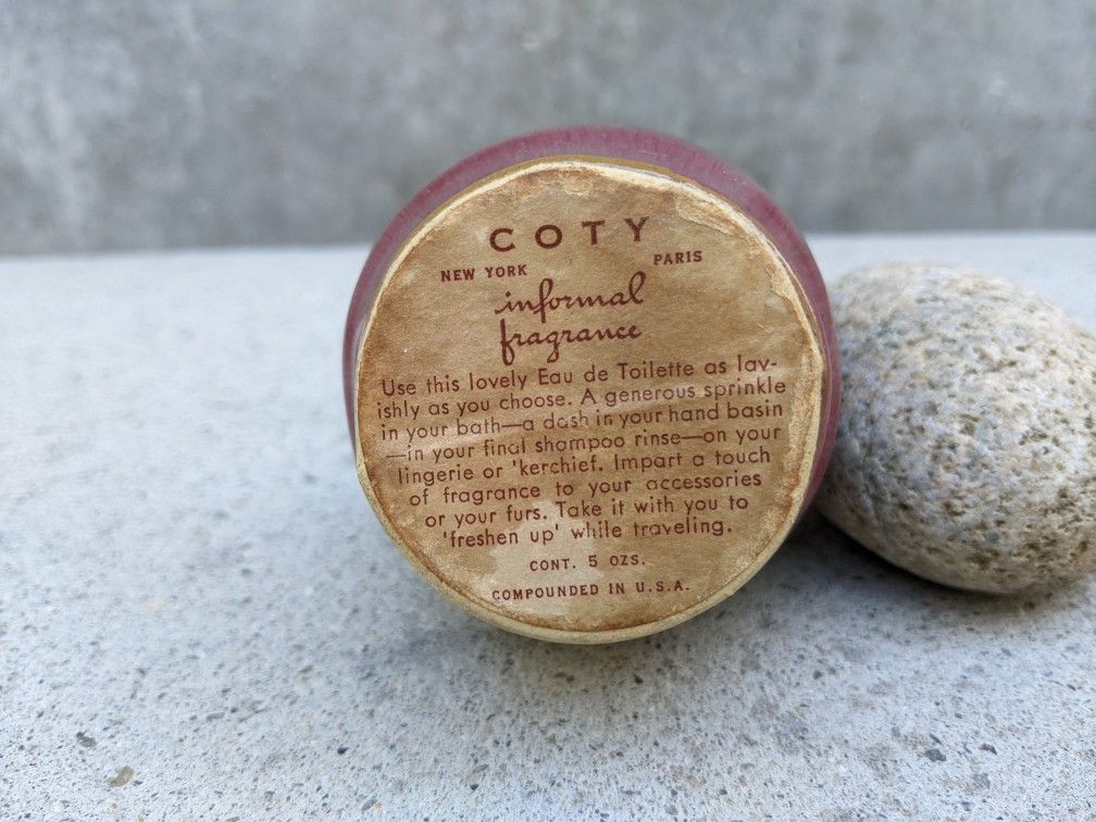 Vintage COTY Informal Fragrance Ceramic Bud Vase Bottle