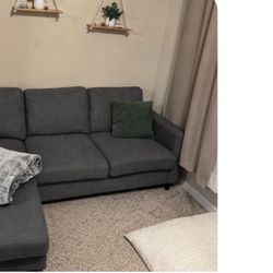 IKEA Gray sectional With Moveable chaise $150 Or Best Offer