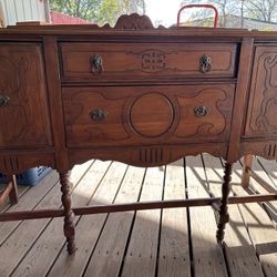 Jacobean Revival Antique Sideboard Buffet