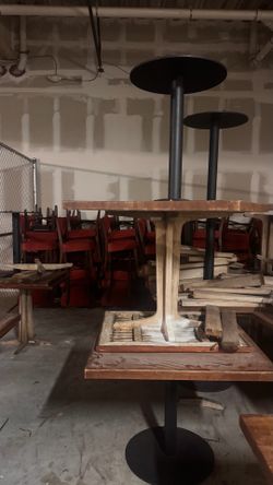 Multiple restaurant tables chairs available