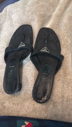 Authentic black Prada vintage sandals