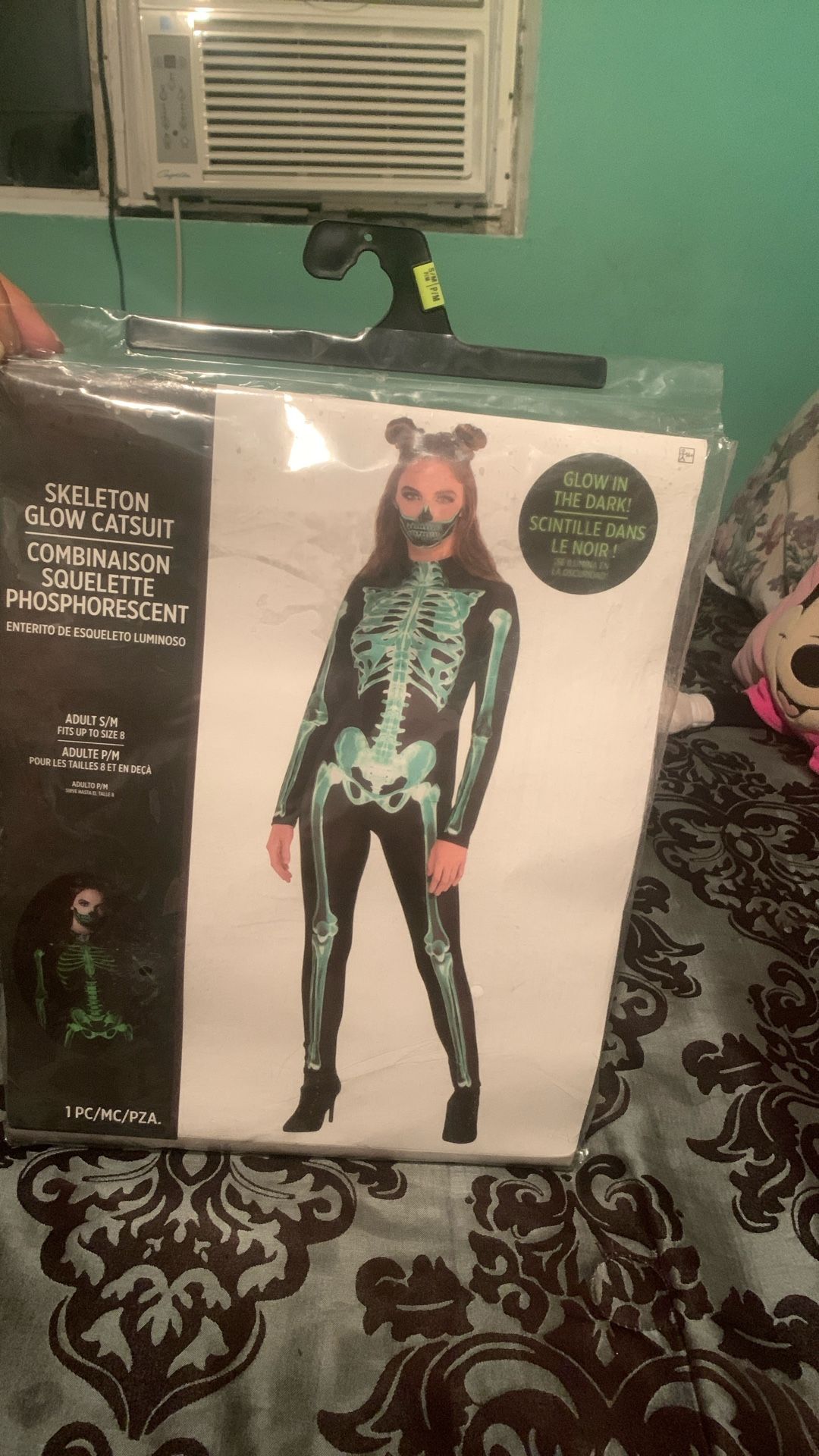 Skeketon Glow Cat Suit 