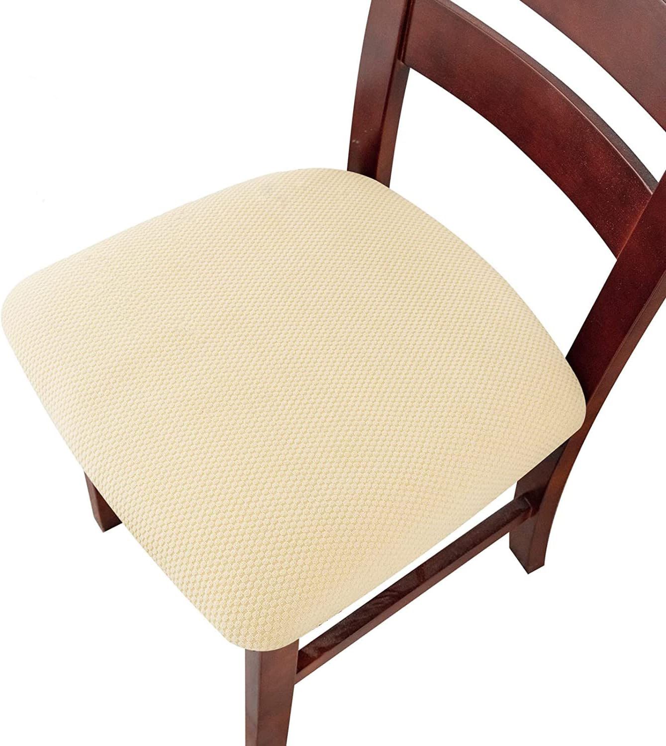 Seat Covers for Dining Chairs Cover 4 pack Beige