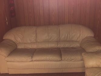 Leather Sofa Set With Side Tables