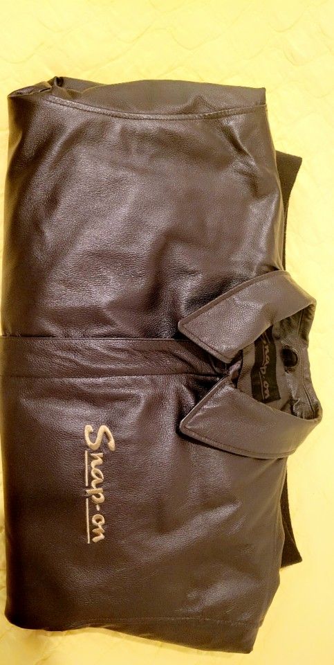 Snap On Retro Leather Jacket XL