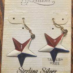 Red, White & Blue Star Earrings
