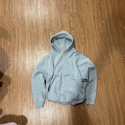 Gray pullover hoodie