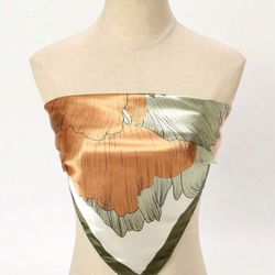 1 Emerald Green Headscarf For Women's Hair - Chain And Intricate Print Headscarf For Women