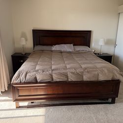 Solid Maple Eastern King Complete Bedroom Set with Tempur-Pedic ProAdapt Mattress