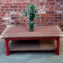 Outdoor Solid Wood Extra Large Extra Heavy Patio Coffee Table 
52in Length 28in Width 18in Height 