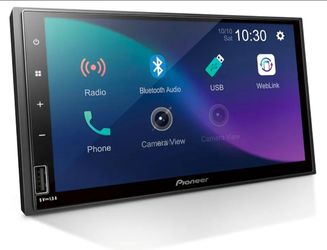 Pioneer DMH-S110EX 7" Double-Din Digital Multimedia Receiver - Built in Bluetooth, Smartphone Integration, Touchscreen, Rear Camera Input