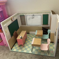Doll School House Set