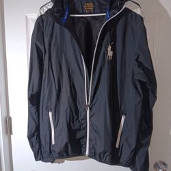 Polo RALPH RX67 Performance Size Medium Windbreaker Jacket W/hood