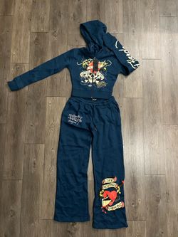 Navy blue Ed Hardy tracksuit