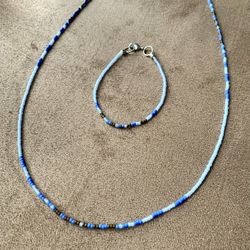 Beaded Necklace And Bracelet Set