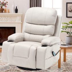 Swivel reclining chair, massaging heated, etc.