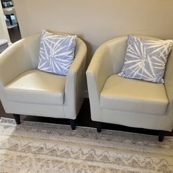 Faux Leather Accent Chairs!!