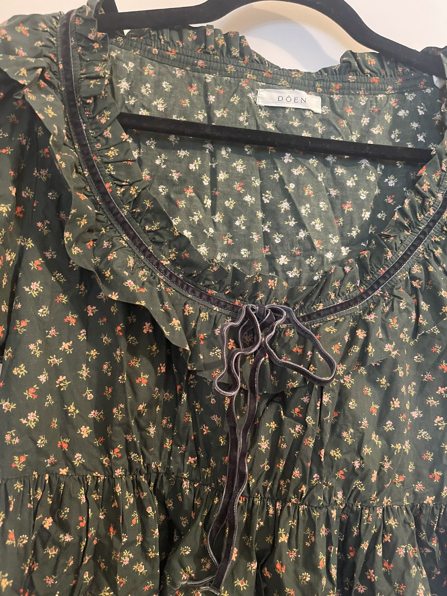 doen green floral dress Nevara Dress - Green Tea