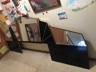 Headboard with mirrors